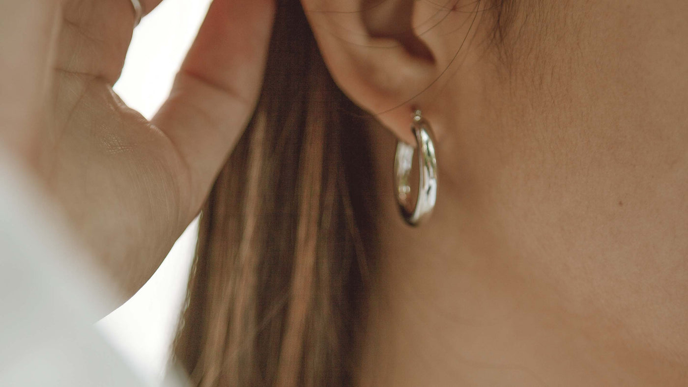 Aretes de Oro, Oro Blanco y Rosa con Diamante para Mujer