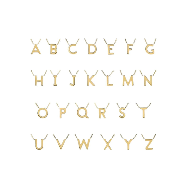 Collar con Letra en Oro 18 Kilates